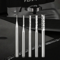 Fraise à queue en carbure revêtue d'étain à 4 cannelures pour routeur CNC, personnalisable OEM, pour le travail du bois, à coupe ascendante et descendante