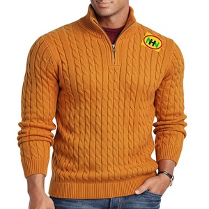 Pull-over en laine d'hiver à col montant, manches longues, doublure unie, formel, en laine/acrylique, imperméable, écologique, anti-boulochage – Grande Vente - Product Image 1