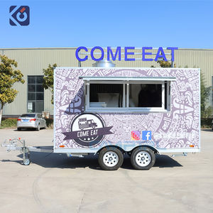 Commercial Food Van Concessão Food Truck Trailer Fast Mobile Food Truck Com Cozinha Completa Hot Dog Pizza BBQ Cart - Product Image 3