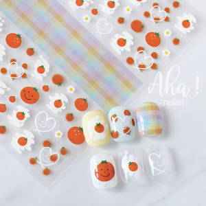 Aha Cherry Lemon Fruit DIY Nail Decal Nail Art Sticker Decoración Animal <span class=keywords><strong>de</strong></span> dibujos animados Diseño 3D Adhesivo Manicura Slider Nails Decor - Product Image 5