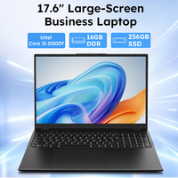 Nouvel ordinateur portable en gros Intel Core i3-10100Y 17,6 pouces 16 Go de RAM 256 Go SSD Grand écran Professionnel OEM ODM US Dual Core Windows 11