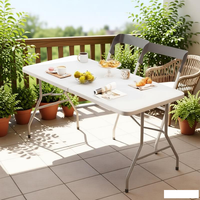 Table à manger pliante moderne de haute qualité, portable, pour l'extérieur, facile à transporter, table pliante pour le camping, le travail, le barbecue, la cuisine, la plage