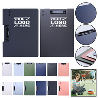 Porte-documents pliable A4 personnalisé en PP, horizontal, pour documents professionnels, avec clip vertical A4