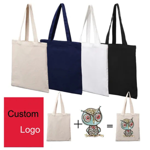 Wholesale Durable Reusable Heavy Weight Large Custom Logo Personalized Tote Cotton Canvas Polyester Shopping Bag - Product Image 4