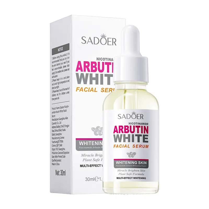 Atacado Ilumine Hidratante soro facial Reduzir o embotamento Spot e Acne Marcas Cuidados Com A Pele Facial Arbutin Whitening Serum