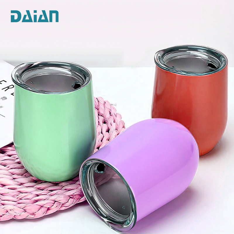 Изолированные бокалы для вина объемом 12 унций, стакан, кофейная кружка из нержавеющей стали с индивидуальным логотипом