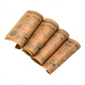 Papier d'emballage pour sandwichs, format personnalisé 12*12 pouces, résistant à la graisse, avec logo imprimé - Product Image 2