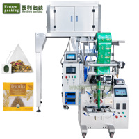 Machine à emballer automatique de sachet de thé pyramide de feuille de soie en nylon de filtre de triangle de maille