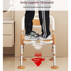 High Quality Aluminum Hot Sale Adjustable Perineal Bathroom Bath Seat Shower Aid Sex Stool <b>Chair</b> - Product Image 3