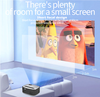 LEJIADA Nuevo Mini Proyector T20 Portátil 1080P USB HD LED para Cine en Casa, Reproductor de Video Multimedia, 320x240 Píxeles, Fácil de Transportar