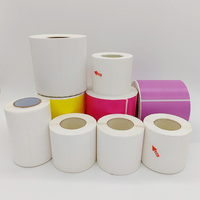 Étiquettes d'expédition thermiques en papier adhésif compostable continu et sensible à la chaleur, personnalisées en Chine, pour la promotion des produits alimentaires, impression directe