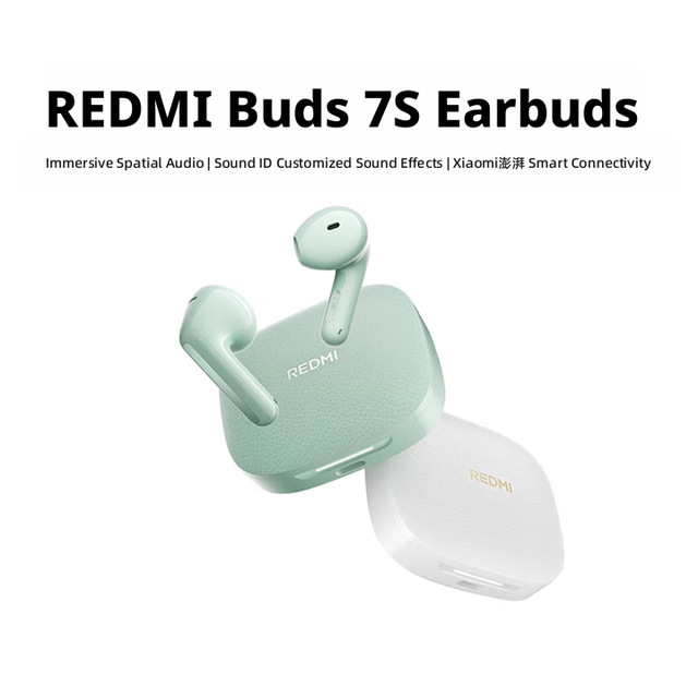 Original Red /mi Buds 7S TWS Earbuds, BT5.4, Semi-in-ear ANC, Dual Driver HiFi, 32H Battery IP54 Waterproof