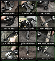 Marteau multi-outils portable et léger 12 en 1 avec poignée en aluminium de qualité bricolage pour le camping supporté par OEM