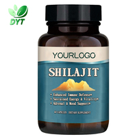 Capsules de Shilajit Pur en Gros, Haute Puissance, Complexe d'Acide Fulvique, Complément Quotidien pour l'Énergie et la Vitalité, Capsules de Shilajit