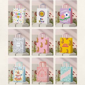 Sac en papier kraft personnalisé imprimé UV avec poignée pour la promotion, les voyages et autres activités, impression de logo - Product Image 5