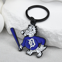 Gantungan Kunci Enamel Anime Kustom Hitam Kartun Maskot Seni Pola Bunga Gantungan Kunci Logam