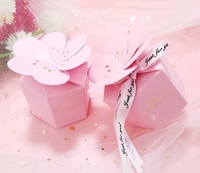 Vente en gros Boîte à bonbons avec ruban pour fête de mariage Cadeaux floraux Boîte à bonbons au chocolat
