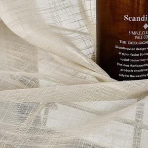 Top Vente Lin Texturé Slub Sheer <span class=keywords><strong>Rideau</strong></span> Tissu Tissé Polyester Fenêtre Rideaux & Cantonnières Ressemble À Du Lin - Product Image 6