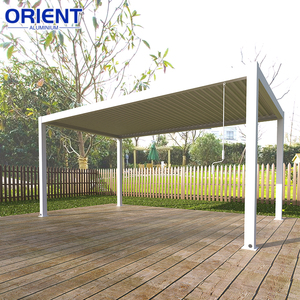 <span class=keywords><strong>Pergola</strong></span> en aluminium à <span class=keywords><strong>lames</strong></span> <span class=keywords><strong>orientables</strong></span>, résistante aux fortes charges de neige, avec stores enrouleurs et porte vitrée relevable pour activités extérieures - Product Image 6
