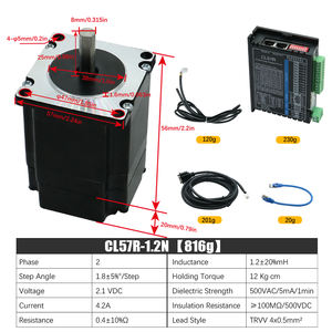 Kits de Motor paso a paso HLTNC DC 4.2A 2,1 V 2PHASE 1.2nm 2nm 2.5nm 3nm Motor de circuito cerrado con controlador cerrado CL57R para enrutador CNC - Product Image 5