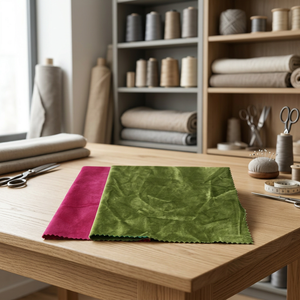 Tissu d'ameublement et de rideaux en velours poly tricoté uni 100% polyester, lot de stock 235 g/m² 61/62 pouces - Product Image 3