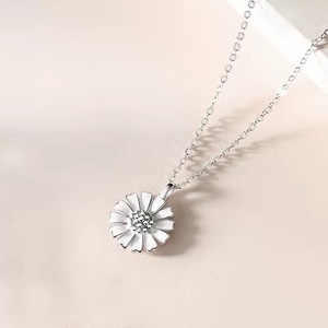 Collier Marguerite OXeye Mary's Flower 2025 en Zircon Plaqué Or Argent Sterling 925 Chaîne Vintage Bijoux <span class=keywords><strong>de</strong></span> Fête pour Femme - Product Image 3