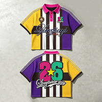 Maillot de football personnalisé en polyester/coton sublimé, style rétro à rayures, vente en gros
