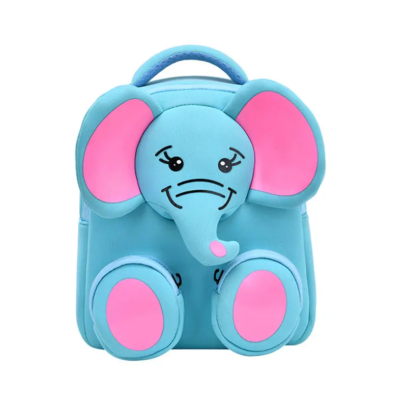 2021 New Design Popular Cute Animals Anti-lost Children Bags Kids Girls 3D Elephant Dindergarten Schoolbags Backpacks For School