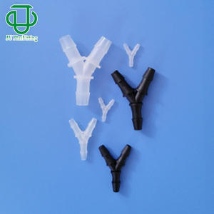 Connecteur en T en plastique sanitaire de haute qualité, type Y, avec embout barbelé, blanc naturel, noir, adaptateurs de haute qualité, connecteurs - Product Image 1
