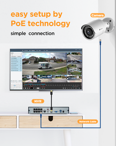 4COVR - Sistema de Cámaras de Seguridad IP CCTV de 8 Canales con Disco Duro de 2 TB, 6X 5MP, PoE, IA, Tipo Bala, para Interiores y Exteriores, con Visualización por Aplicación - Product Image 3