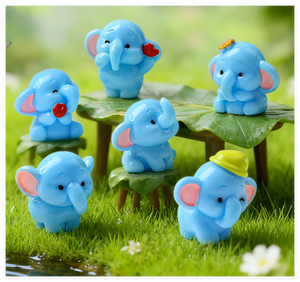 Statuetta di <span class=keywords><strong>Elefante</strong></span> in Resina Colorata per Micro <span class=keywords><strong>Giardino</strong></span> in Miniatura, Decorazione per Casa delle Bambole, Vendita all'Ingrosso - Product Image 5