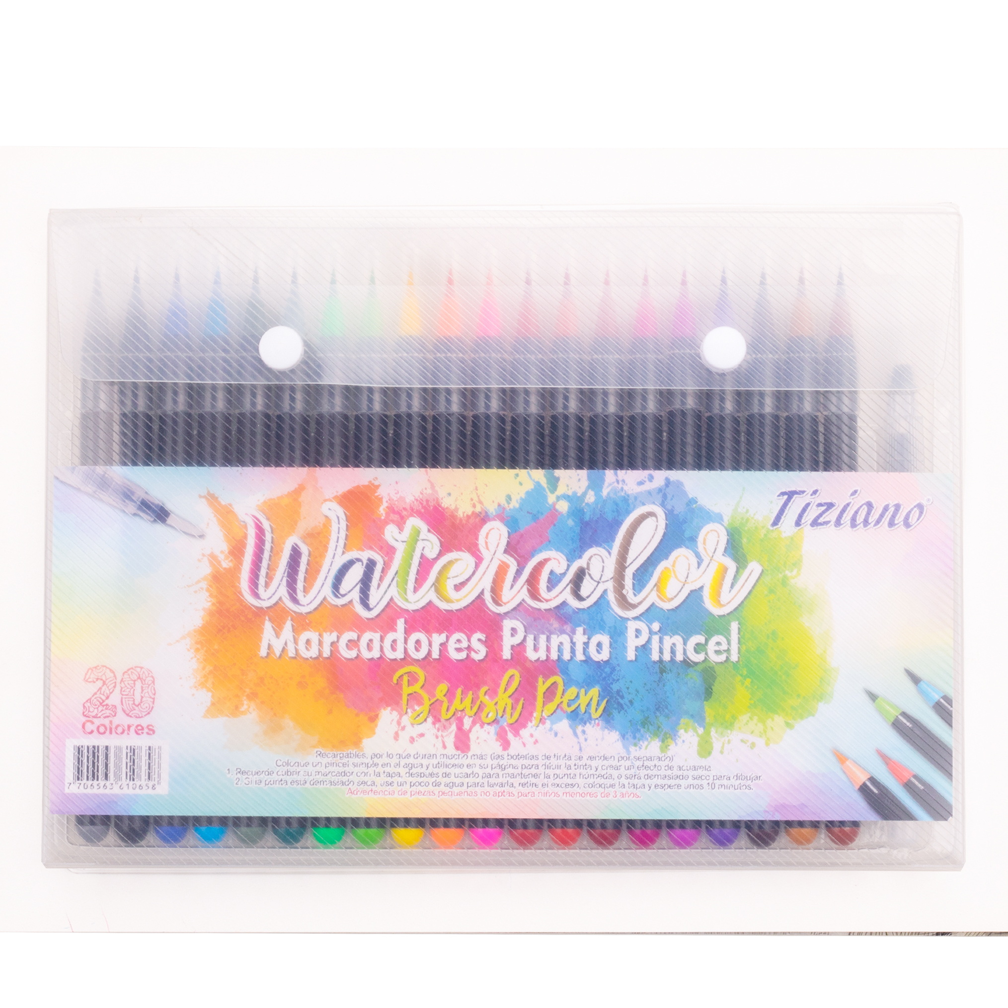 Набор кистей для акварели с кисточкой, 20 шт.