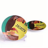 Nouvelle tasse à thé en céramique personnalisée de la Jamaïque, mug à café, impression d'illustration, souvenir de voyage, assiette en céramique