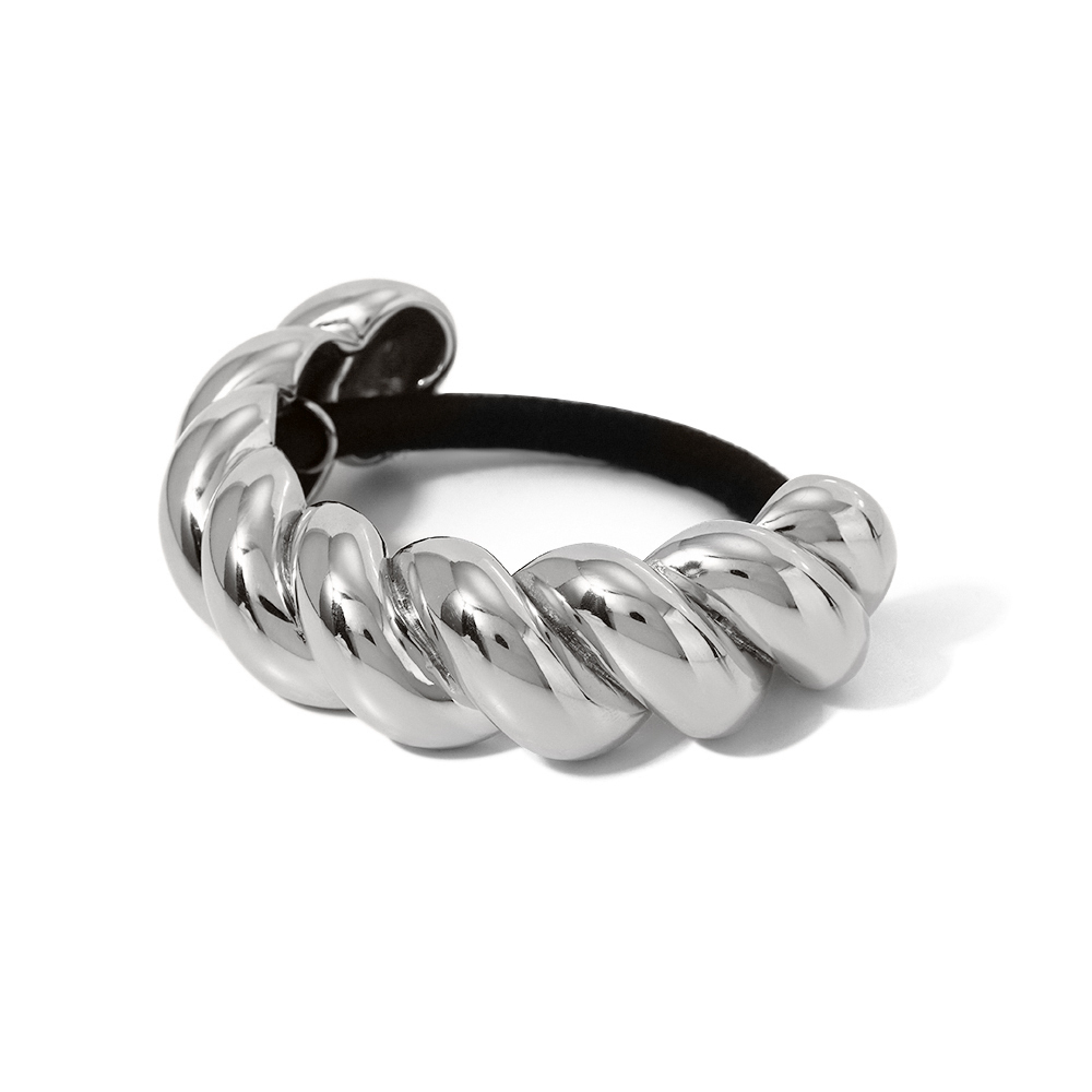 J&D Trendy Stainless Steel 18K Gold Hair Ties for Women
