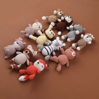 Poupées d'animaux tricotées à la main, animaux en peluche au crochet, mascotte personnalisée, cadeau personnalisé, décoration de la maison