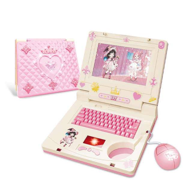 Development Gifts Early Learning Toys Kids Montessori Toys Stem Learning Educational Computer Mini Laptop for Girls with Music