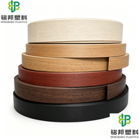 Bande de chant PVC, épaisseur 0,4-2 mm, motif grain de bois, couleur unie, pour panneaux MDF de meubles, vente en gros usine, taille personnalisée