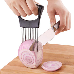 Support multifonctionnel en acier inoxydable pour trancheuse à viande, éplucheur de tomates, support à citron et trancheuse à oignon avec 10 griffes - Offre Spéciale - Product Image 3