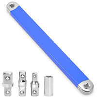 15 inci Offset kunci pas dampak Ratchet kunci Set 1/2 "1/4" 3/8 "persegi adapter Drive soket untuk mobil perbaikan tempat kecil