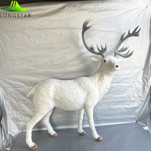 Grande <span class=keywords><strong>statue</strong></span> de cerf animatronique électrique de Noël en plein air, ours polaire écologique, peluche simulée grandeur nature, décoration d'intérieur, art déco - Product Image 1