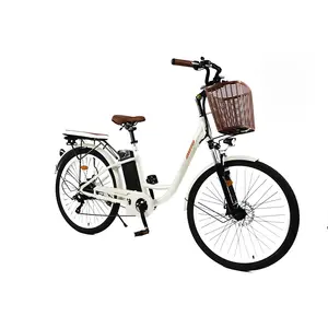 13 yıl OEM elektrikli şehir bisikleti toptan elektrikli bisikletler e-bisiklet 26 inç elektrikli şehir döngüsü disk fren dağ şehir e bisiklet