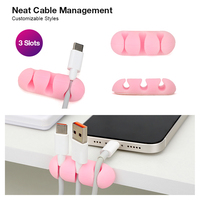 Kit de clips de support de câble en silicone flexible personnalisable Accessoires de téléphone portable Kit de clips de câble de gestion de fil