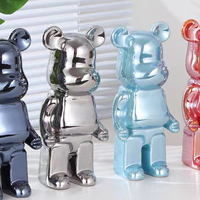 Ornements ours d'amour en céramique personnalisés à chaud pour l'ameublement de 35cm de haut Statues en céramique Offre Spéciale