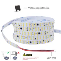 Bande LED AC220V SMD2835 à double rangée 240 LED/M sur PCB 11mm, blanc chaud/naturel/froid, flexible pour éclairage décoratif intérieur