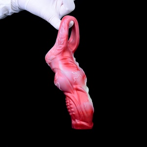 Funda de silicona suave NNSX de extremo abierto para pene, dildo hueco para agrandamiento del pene, placer sexual en pareja, juguetes sexuales. - Product Image 5