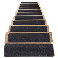 Tapis d'escalier antidérapants en polyester de style européen, personnalisables en gros, avec revêtement en latex pour la maison et la prière