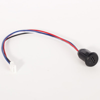 Connecteur USB C femelle pour montage sur châssis vers câble de chargeur PH2.0 4 broches avec indicateur LED