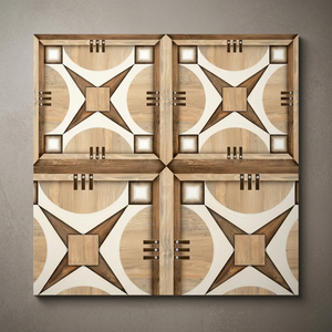 Carreaux de sol en céramique numérique émaillée effet bois rustique 40x40cm, porcelaine vitrifiée pour design intérieur - Product Image 4