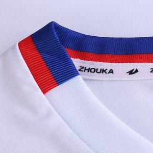 Thai quality custom sublimation football jersey new model 100% polyester white long sleeve football jersey - Product Image 3