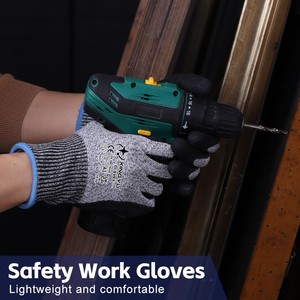 Gants anti-coupure XINGYU HPPE EN388 4544, résistants aux huiles, avec revêtement nitrile sableux, niveau 5 de résistance à la coupure, gants de travail de sécurité robustes - Product Image 5